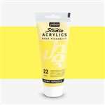 رنگ آکریلیک Pebeo 831022 100ml  Lemon Cadmium Yellow Hue 22