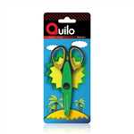 قیچی کویلو - مدرسه دسته نرم سه رنگ تیغه دالبری  13/5 سانت Quilo- 003025 